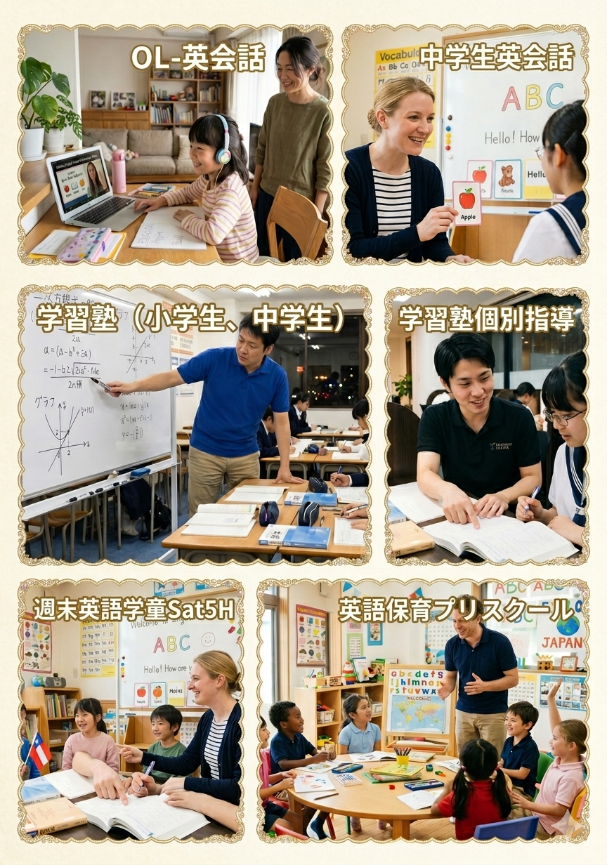 のびのびと過ごせる英語環境