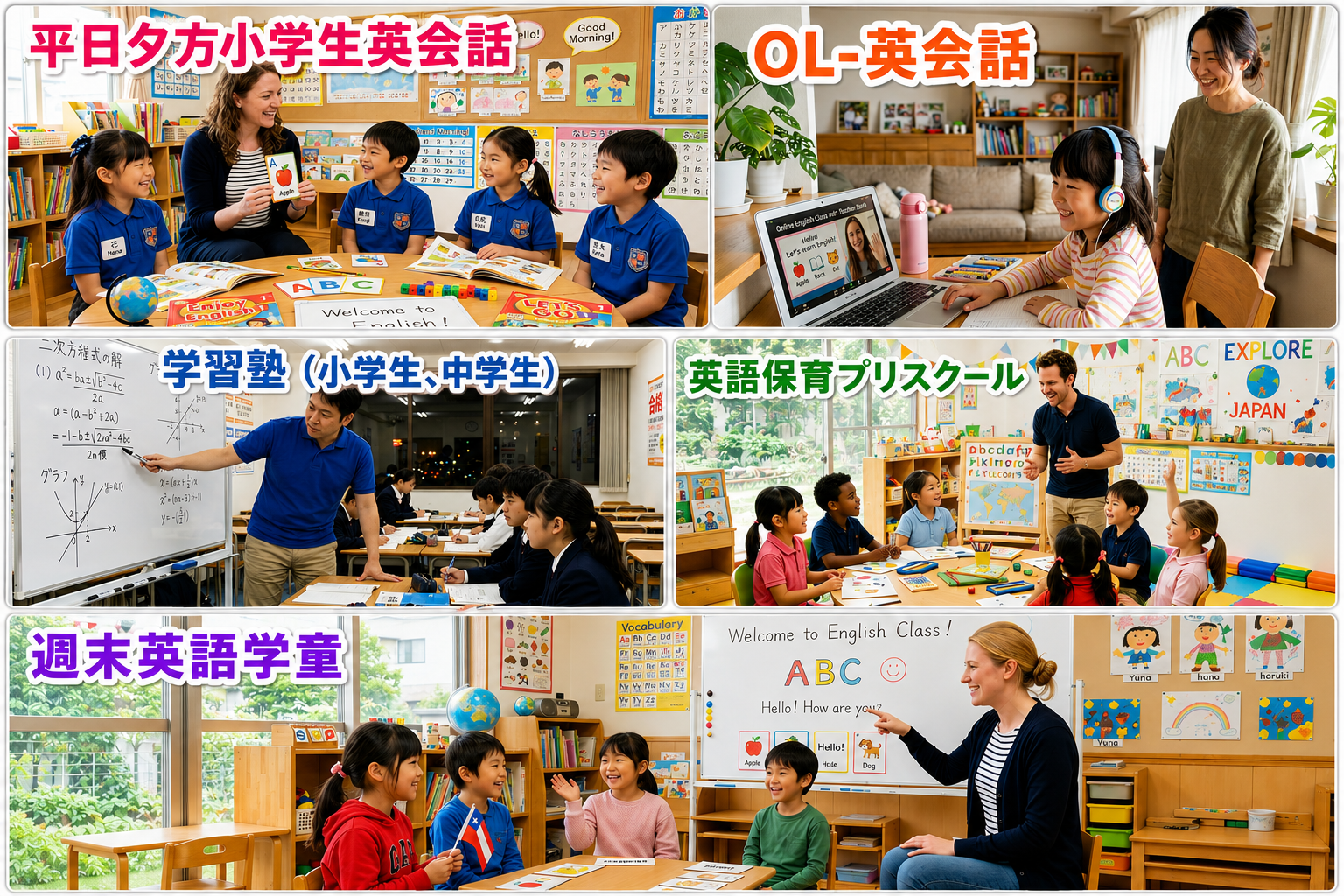 のびのびと過ごせる英語環境