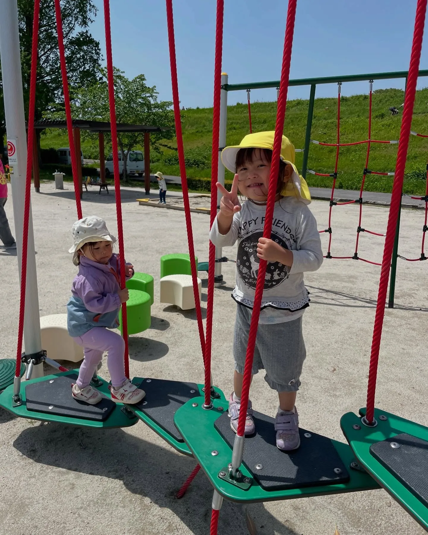 堤下公園に、3月に完成した新しいプレイグランドで、皆毎日楽し...