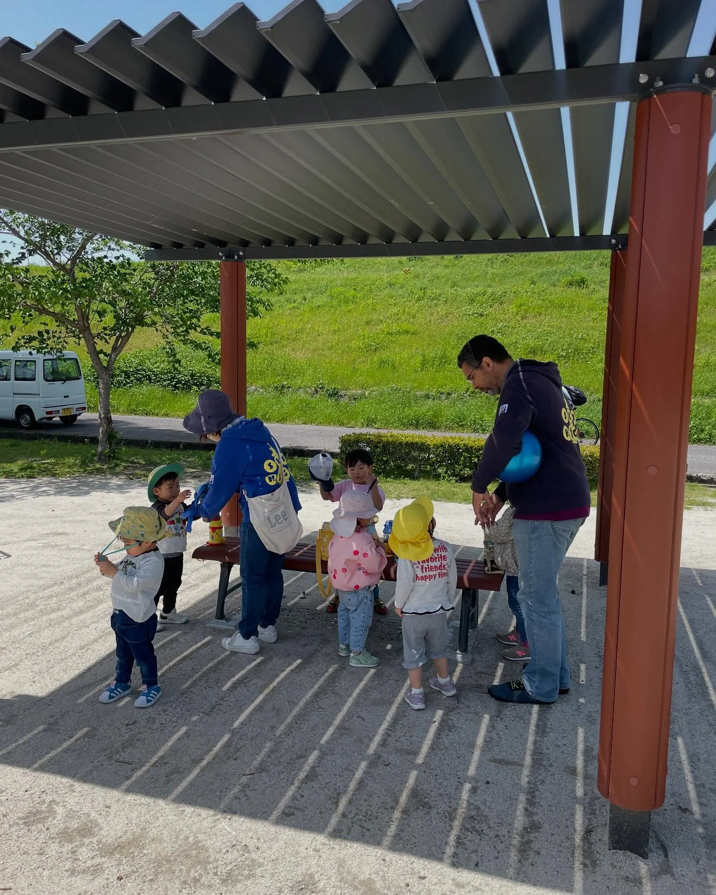 堤下公園に、3月に完成した新しいプレイグランドで、皆毎日楽し...